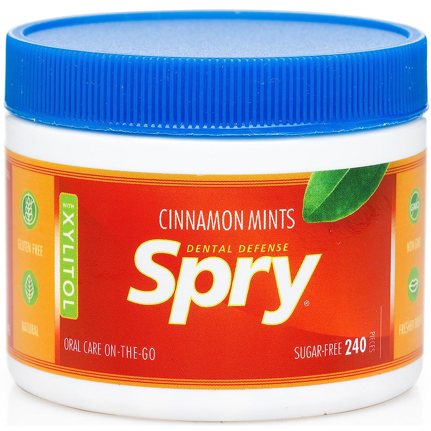 Spry Xylitol Cinnamon Mints Sugar Free Candy - Breath Mints That Promote Oral Health, Dry Mouth Mints That Increase Sali