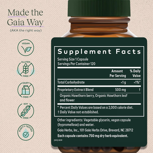 Gaia Herbs Hawthorn Supreme - Hawthorn Berry Supplement To Support Hea