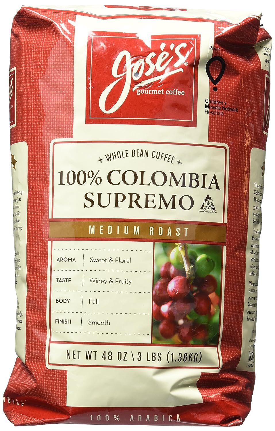 Jose's Whole Bean Coffee Columbia Supremo