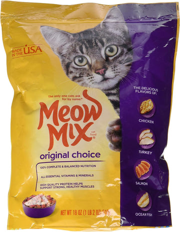 Meow Mix Original Dry Cat Food, 18-Ounce