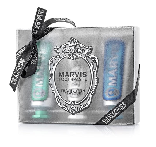 Marvis Marvis Travel with avor, Aquatic Mint, Whitening Mint, Classic Strong Mint, 6