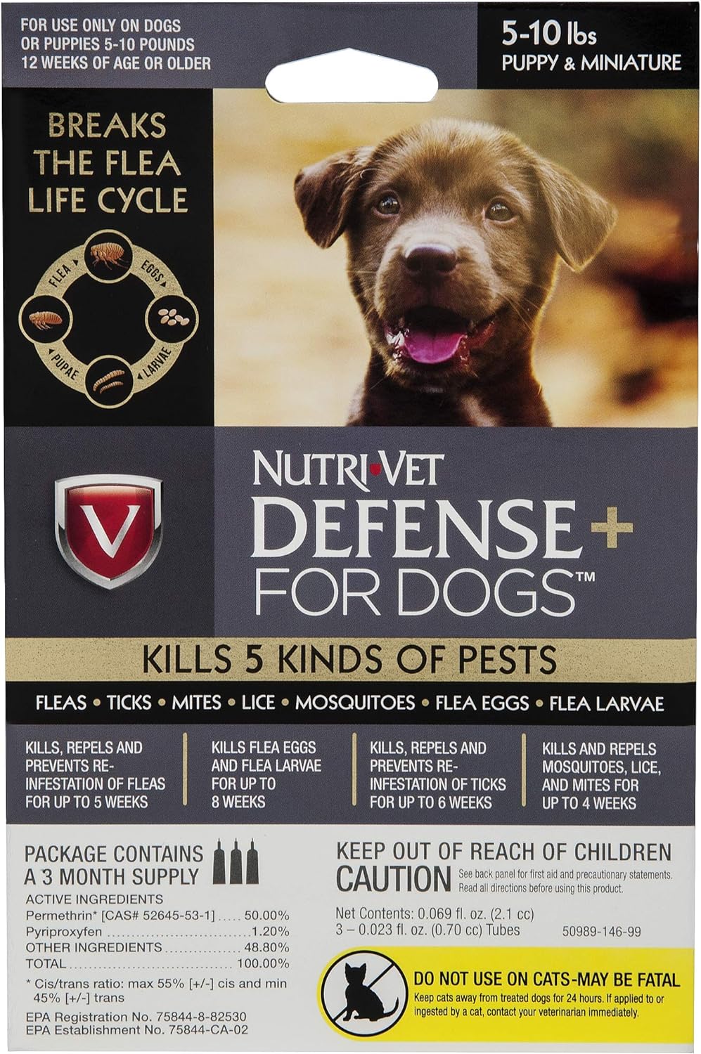 Nutri-Vet Defense Plus Flea & Tick Control for Puppies