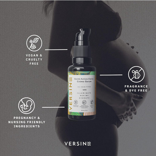 Versine Brightening Serum for Dry or Sensitive Skin | Pregnancy Safe | Powerful Hydrating Active Ingredients | Dye & Fragrance Free | Vegan | OBGYN & Derm | 1