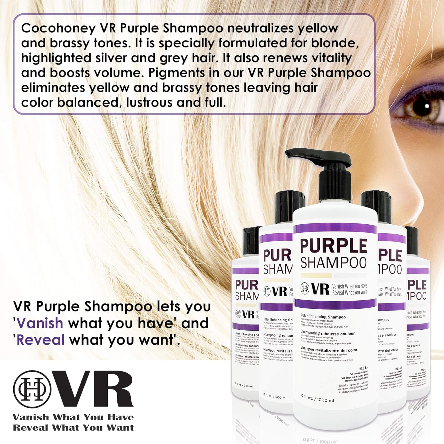 COCO-HONEY Cocohoney VR Color Enhancing Purple Shampoo for B