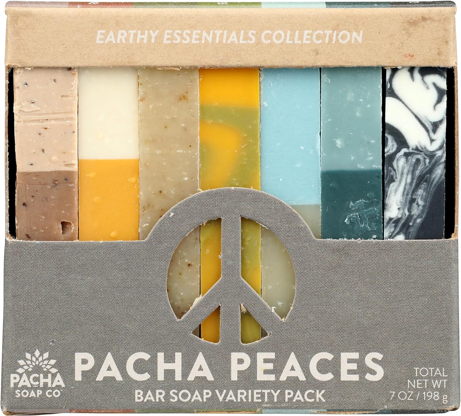 PACHA SOAP Peaces Earthy Essentials Collection Bar Soap, 7