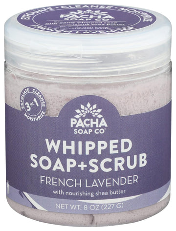 PACHA SOAP French Lavender Whipped Soap Scrub, 8