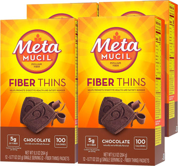 Metamucil, Fiber Thins, Daily Psyllium Husk Fiber Supplement, Supports