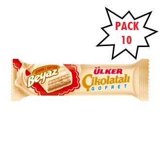 Ulker White Chocolate Wafers - Lot of 10 - From Turkey