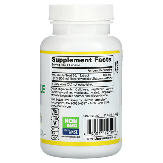 Jarrow Formulas, Standardized Milk Thistle, 150 mg, Veggie Caps