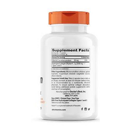 Collagen Types 1and 3 with Peptan 240 caps By Doctors Best