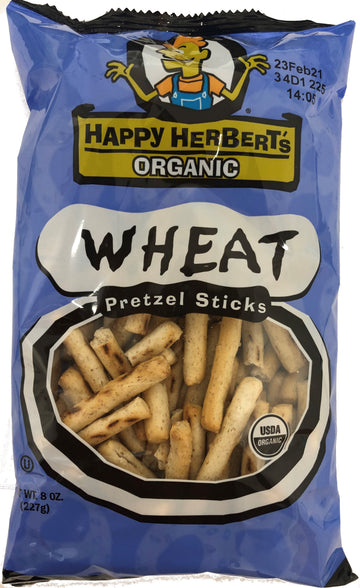 Happy Herbert's Organic Wheat Pretzel Sticks Case of 12