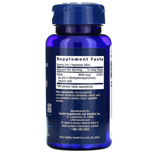 Life Extension, High Potency Optimized Folate, 8500 Mcg Dfe Vegetarian Tablets