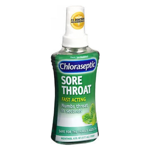 Chloraseptic Sore Throat Relief Spray Menthol 6 oz By Med Te