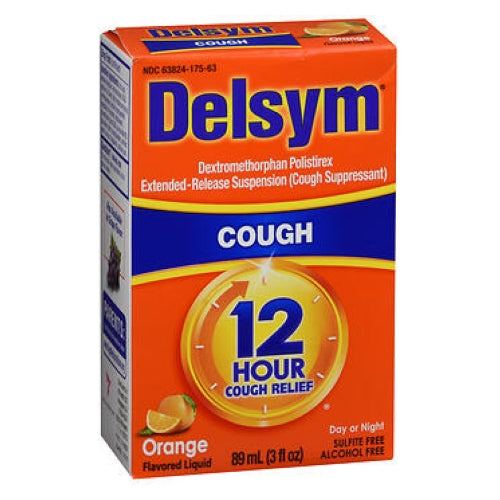 Delsym Adult 12 Hour Cough Relief Orange 3 oz By Airborne