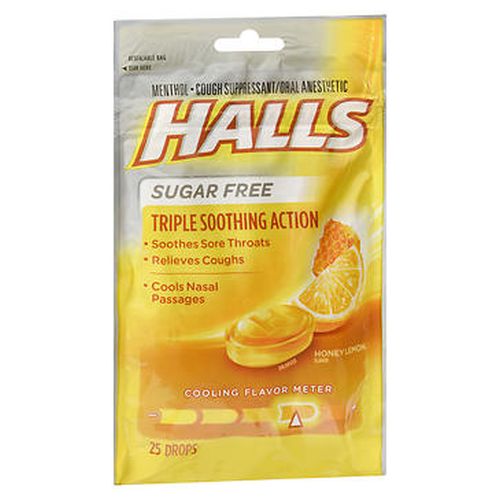 Halls Mentho-Lyptus Cough Drops Sugar Free Count of 1 By Hal