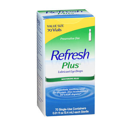 Refresh Plus Lubricant Eye Drops Single-Use Containers 70 Co