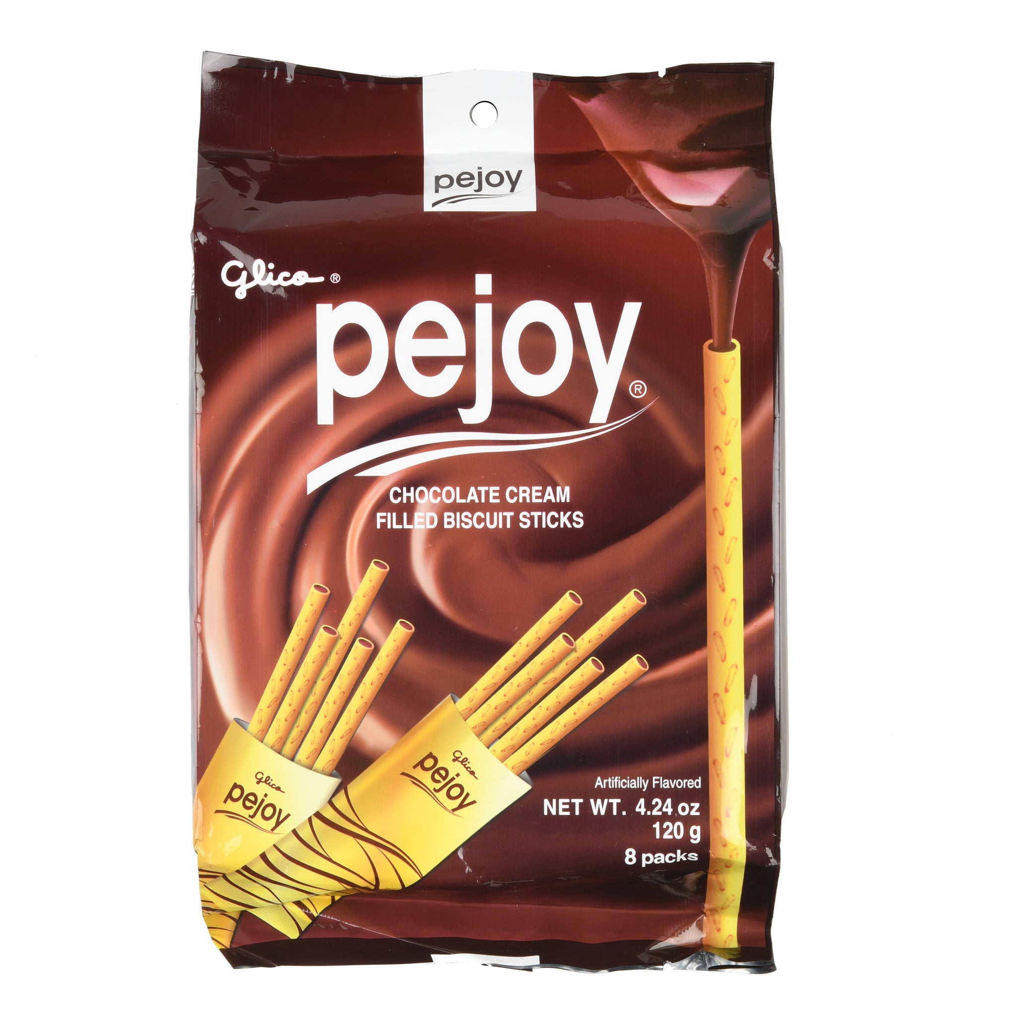 Glico Pejoy Chocolate Cream Filled Biscuit Sticks 8 Packs