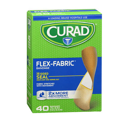 Curad Flexi Fabric 3/4X2.5 Bandage 40 ouchless of size: 3 X 