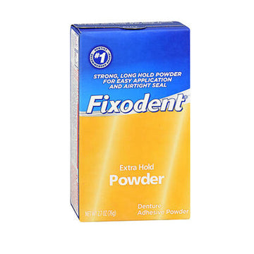 Fixodent Denture Adhesive Powder Extra Hold 2.7 Oz By Fixode