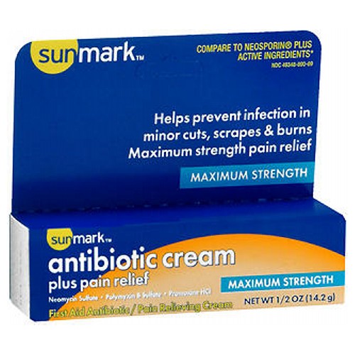 Sunmark Antibiotic Cream Plus Pain Relief Count of 1 By Sunm