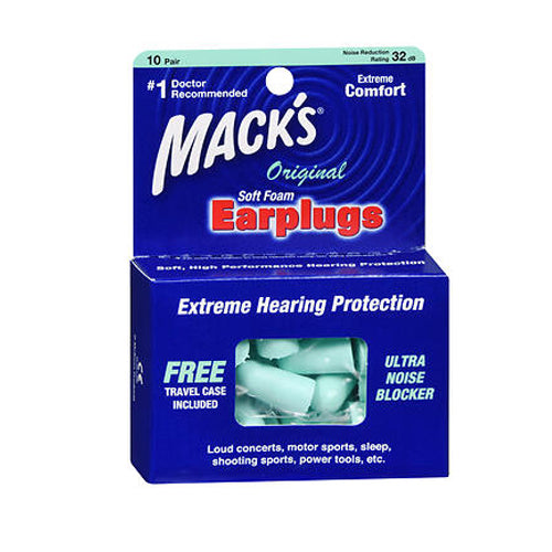 Macks Safe Sound Ear Plugs 10 each By Mack's