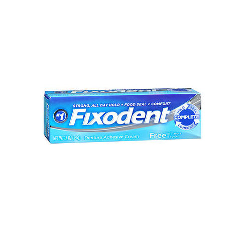 Fixodent Free Denture Adhesive Cream 1.4 Oz By Fixodent