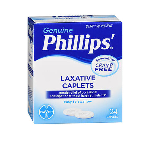 Bayer Phillips Cramp-Free Laxative Caplets Count of 24 By Ba