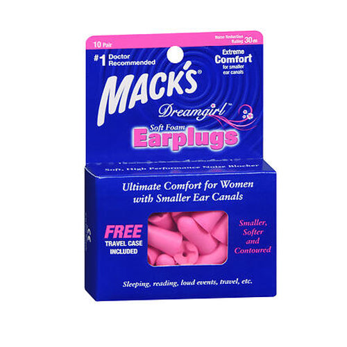 Macks Dreamgirl Soft Foam Earplugs 10 pairs By Mack's