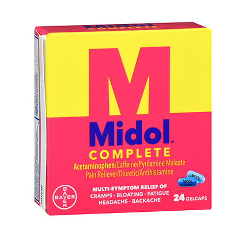 Bayer Midol Maximum Strength Gelcaps Menstrual 24 each By Ba