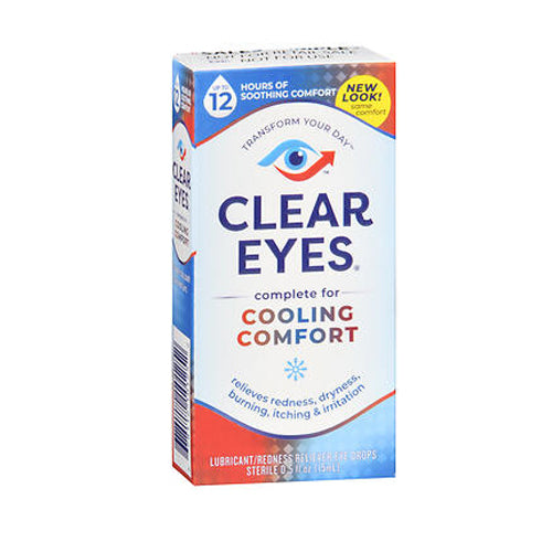 Clear Eyes Cooling Comfort Redness Relief Eye Drops 0.5 oz B