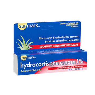 Sunmark Hydrocortisone Cream 1% Maximum Strength With Aloe 1