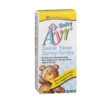 Ayr Babys Saline Nose Spray Drops 1 oz By Ayr