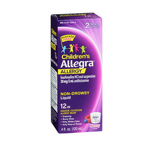Allegra Childrens Allergy Oral Suspension Berry Flavor 4 oz 