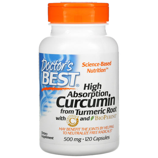 Doctor's Best, High Absorption Curcumin ,120 Tablets