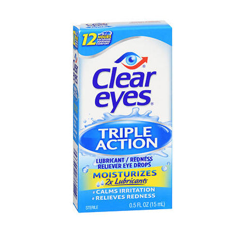 Clear Eyes Triple Action Relief Eye Drops 0.5 oz By Clear Ey