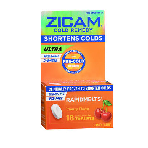 Zicam Cold Remedy Rapidmelts Cherry flavor 18 tabs By Emerso