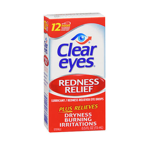 Clear Eyes Redness Relief Lubricant Eye Drops 0.5 oz By Med 