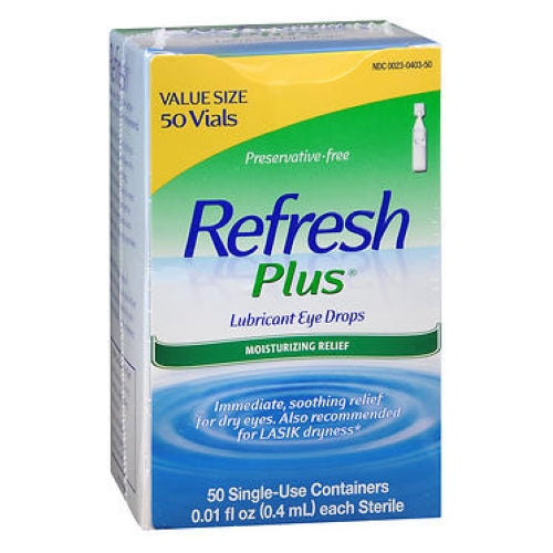 Refresh Plus Lubricant Eye Drops Single-Use Containers Count