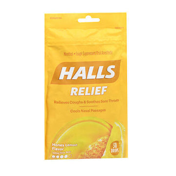 Halls Cough Drops Honey-Lemon 30 each By Halls