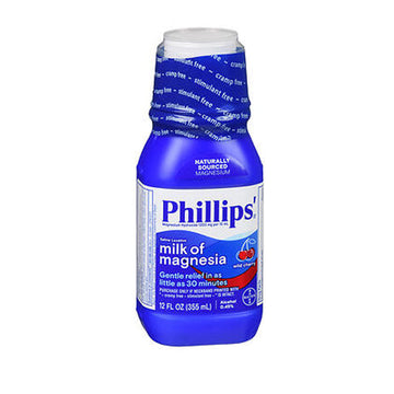 Bayer Phillips Milk Of Magnesia Liquid Cherry 12 oz By Phili