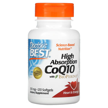 Doctor's Best, High Absorption CoQ10 with BioPerine, 100 mg Softgels