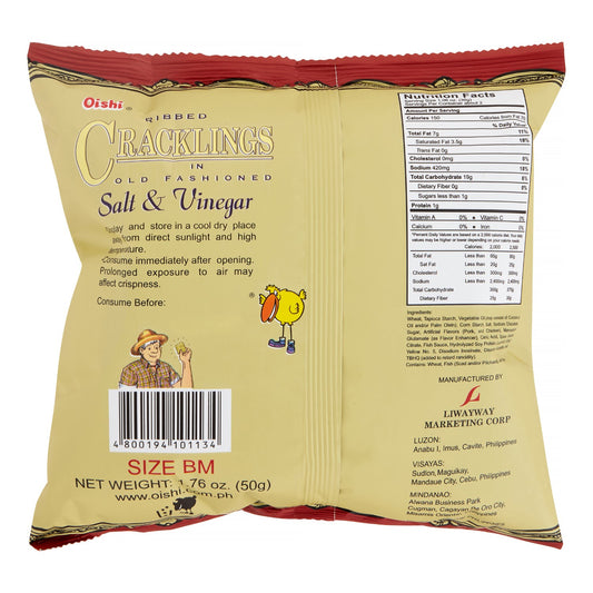 Oishi Crackling Salt and Vinegar, Small