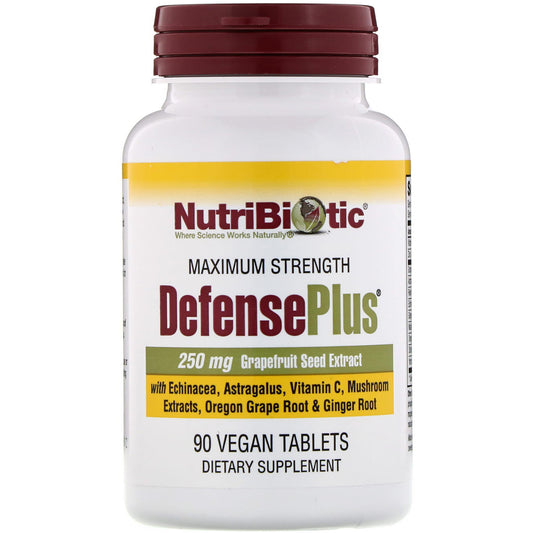 NutriBiotic, DefensePlus, Maximum Strength Vegan Tablets