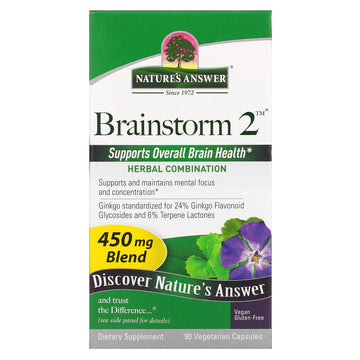 Nature's Answer, Brainstorm 2, Herbal Combination, 450 mg