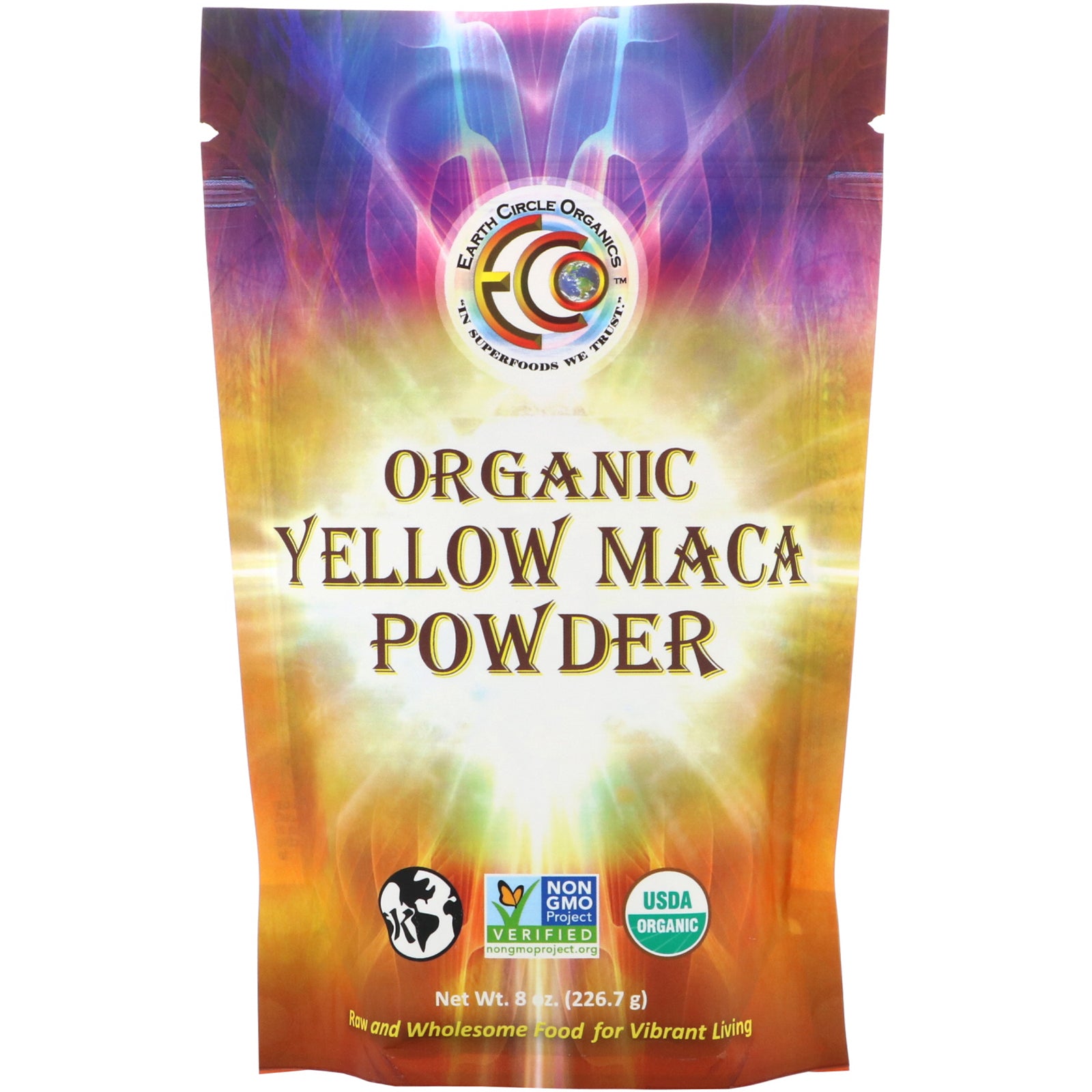 Earth Circle Organics, Organic Yellow Maca Powder,  (226.7 g)