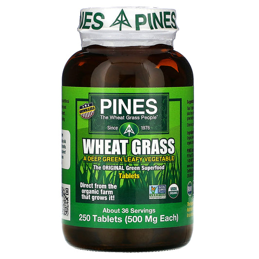 Pines International, Wheat Grass, 500 mg, Tablets