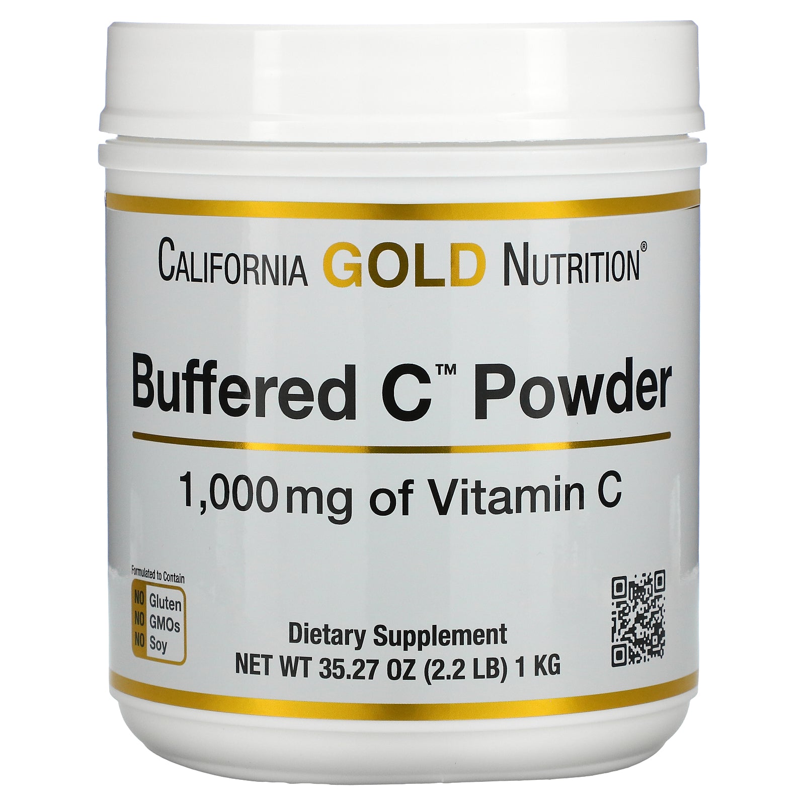 California Gold Nutrition, Buffered Gold C, Non-Acidic Vitamin C Powder, Sodium Ascorbate, 1,000 Mg, (1 Kg)