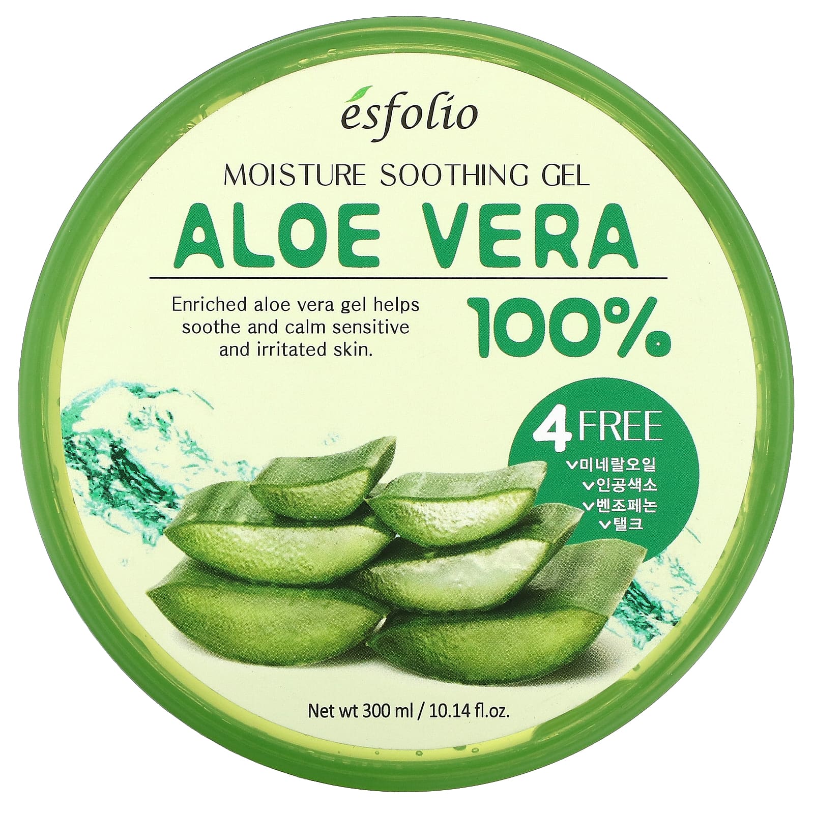 Esfolio, 100% Aloe Vera Moisture Soothing Gel (300 ml)