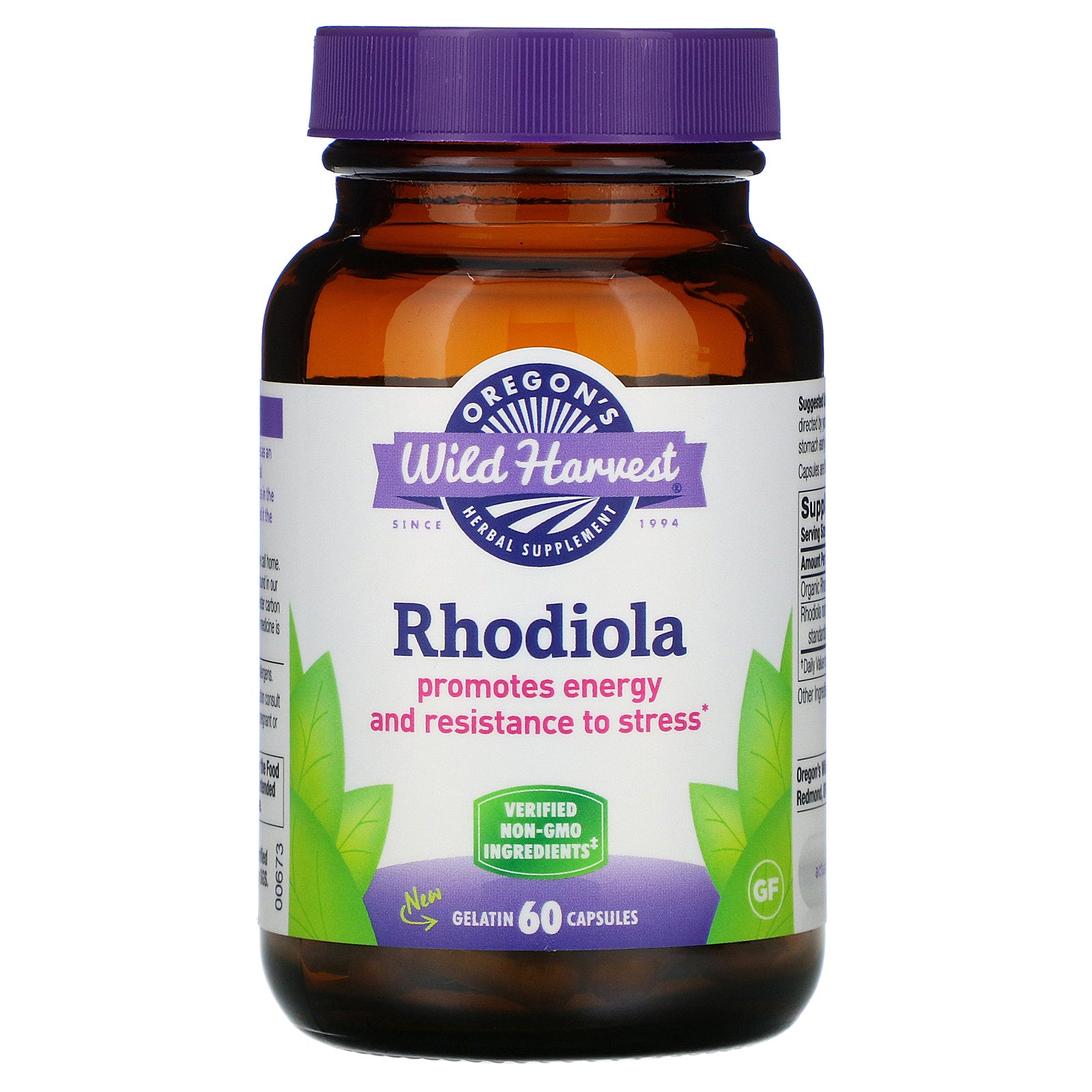 Oregon's Wild Harvest, Rhodiola, Gelatin Capsules