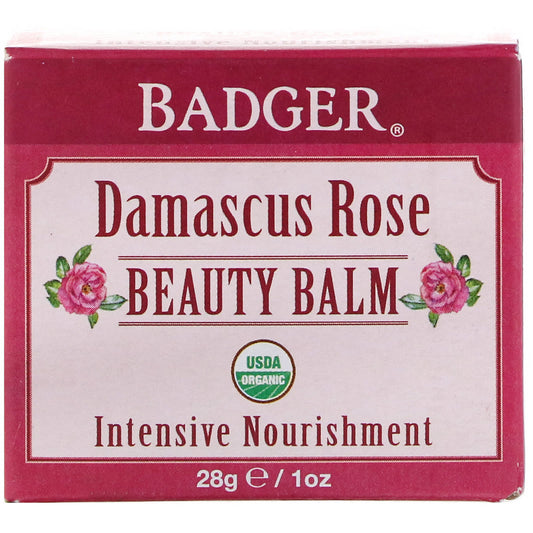 Badger Company, Organic, Beauty Balm, Damascus Rose (28 g)